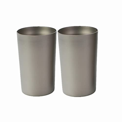 BIVOUAC Lot de 2 tasses à café en titane à double paroi de 300 ml - Pour l'extérieur - Pour le camping - Double paroi de 300 ml