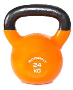 BOOMFIT Kettlebell mit Vinyl-Beschichtung | Kugelhantel für Ganzkörpertraining Zuhause und Fitnessstudio | Ideal für Anfänger und Fortgeschrittene | Erhältlich von 4 bis 30 kg
