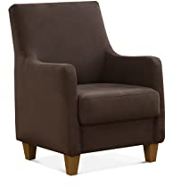 CAVADORE Polstersessel Palera mit Federkern / Sessel im Landhausstil, passend zur Garnitur Palera / 70 x 93 x 75 / Mikrofaser, Braun