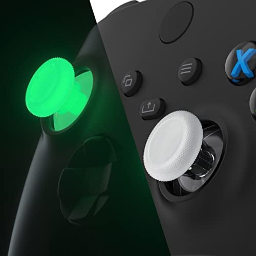 eXtremeRate Joysticks Transparentes para Xbox Series S X Control Palancas Analogicos Joystick Reemplazable para Xbox One para Pulgar Thumbsticks para Xbox One S/X/Estandard/Elite(Brilla en Oscuridad)