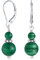 Gemstone Natural Dark Green Malachite Boho Bali Milgrain Beaded Rondel Separator Double Ball Round Drop Dangle Earrings For Women Teen .925 Sterling Silver Lever Back
