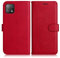 DENDICO Coque pour Galaxy A22 5G, PU en Cuir Coque Portefeuille Étui Housse, Design Classique TPU Coque pour Samsung Galaxy A22 5G, Rouge