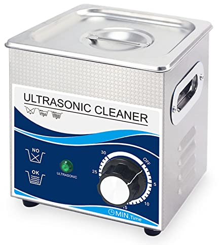 HACLEN Commercial Ultrasonic Cleaner 1.3L,120W Ultrasonic Parts Cleaner with Timer for Cleaning Jewelry, Glasses, Circuit Board, Tattoo Equipment, Fuel Injector, Brass