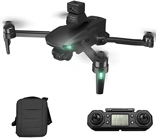 360° Obstacle Avoidance 3-axis Gimbal Brushless Motor GPS Drones with Camera for Adults Ultra-Long Endurance Remote Control Aircraft (Black 3 BATTERIES)