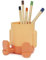 balvi Stiftehalter Mr. Sitty Farbe Orange Farbiges und originelles Design mit Zwei Fächern Kunststoff