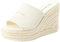 Calvin Klein Jeans Alpargatas de Cuña de Lona para Mujer Espadrilles, Marfil (Creamy White), 40 EU