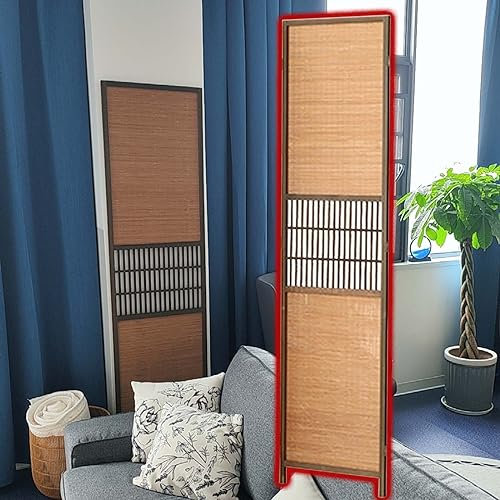 Raumtrenner Trennwand Freistehende Trennwand mit Holzsockel, Großer 5.9/6.6 Ft 6-Panel-Falt-Trennwand, Büro-Balkon-Arbeitszimmer-Teehaus-Trennwand Blind ( Color : H 200cm(6.6ft) , Size : 6-Panels )