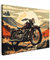 MuchoWow© Leinwand 40x30 cm Deko Schlafzimmer Aesthetic Leinwandbilder Wohnzimmer Gemälde Foto Geschenk Living Room Decoration Motorrad - Retro - Berge - Natur - Landschaft