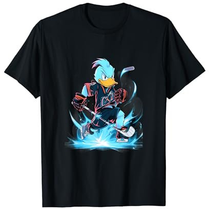 Duck Eishockey Spieler Hockeyschläger Torwart T-Shirt