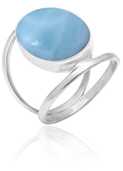 Veracity Jewelry 925 Sterling Silver Gemstone Statement Rings – Gift For Birthday Wedding Anniversary Mother's Day Ring – Vintage Boho Style Handmade Gifts