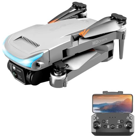 Goolsky Remote Control Drone with Camera 4K Dual Camera 3-Sided Obstacle Avoidance Optical Flow Hover Remote Control Quadcopter for Kids Adults