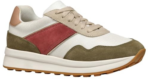 Geox Damen D RUNNTIX A Sneaker, Off White/Musk, 41 EU