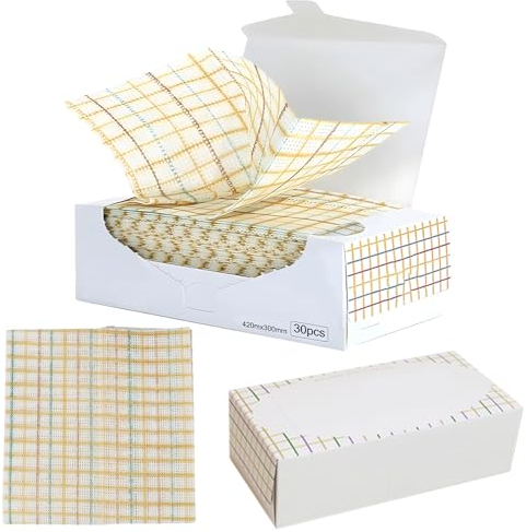 30x Haushaltstücher,Putztuch,Ölsaugtücher Reinigungstücher,Allzweck Wischtücher，Einwegtuch，Mikrofasertuch，Geeignet für die Reinigung von Küche, Zuhause, Auto, Glas und Böden(30 Stück)