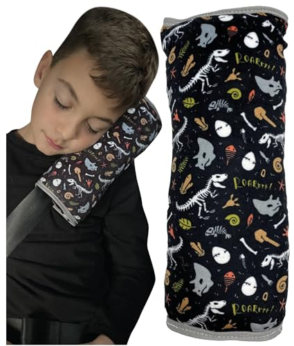 HECKBO 1x Kinder Auto Gurtkissen Dinosaurier Skelett