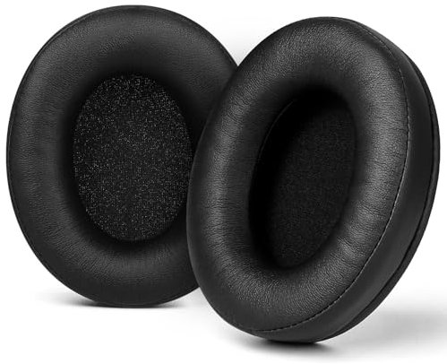 Toyoso Replacement Ear Pads fit for Skullcandy Hesh/Crusher/Venue Headphones, Headphone Earpads Cushion with Noise Cancelling Foam, Soft Leather (Black)
