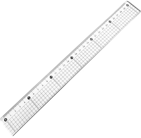 30cm Clear Acrylic Cutting Ruler with Steel Edge