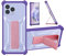 bojioderf Funda para CUBOT P80 Funda Carcasa Case Cover [con Protector de Pantalla de Cristal Templado] Híbrida [Soporte Plegable Magnético] [Esmerilado antihuellas] Púrpura