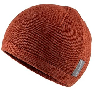 Sterntaler OCS Strickmütze - Klassische Babymütze aus Baumwollgarn (Bio) - Unisex Übergangsmütze ab Geburt - Basic Kopfbedeckung - Beanie Mütze einfarbig - lehmbraun, Größe 37