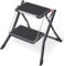 TIENDA EURASIA - Escalera 2 Peldaños | Escalera Plegable con Superficie Antideslizante | Resistencia hasta 150kg | Escaleras Plegables Aluminio | Medida 49,50 x 48,50 x 44,50 (Negro)