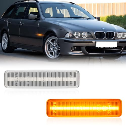 POPMOTORZ LED Seitenblinker Blinker mit Canbus Fehlerfrei 2835 SMD für BMW 5 Series E39 12/1995-06/2003 E39 M5 1998-2003, 2 Stück
