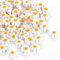 Molain 120pcs Handgemachte Glasperlen Weiße Gänseblümchen Blume Perlen Kleine Perlen Für Schmuck Machen Flache Blume Kristall Lose Abstandshalter Perlen 8mm Für Armbänder Halskette Ohrringe Machen