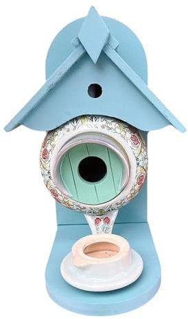 Outdoor-Vogelhaus, Teekannen-Vogelfutterhaus | Teekannenförmiger wasserfester Vogelfutterspender | Vogelhäuschen aus für Zuhause, Garten, Terrasse, Äste, Balkone