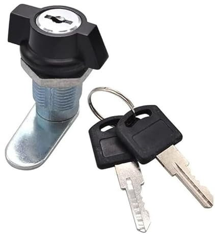 Zylinderschloss, röhrenförmiger Dietrich, Schubladenschlösser, 1 Stück, Tür, Briefkasten, Schublade, Schrank, Spind, Nockenschloss, T-Kunststoffgriff, Schranksicherheit, Möbelschlösser mit Schlüsseln(