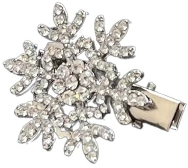 Yjcnelcr Barrettes à cheveux de Noël en forme de flocon de neige - Pince à cheveux en cristal pour femmes et filles - Pince à cheveux pour le Nouvel An - Accessoires de cheveux pour femmes et filles