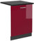 Vicco Tapa del lavavajillas R-Line, Rojo Burdeos Alto Brillo, 60 cm, ET Antracita