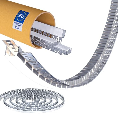 Shine Plus LED Trockenbauprofil 2m x 10Stück, Flexibles biegbares Einbauprofil, geeignet für Led-Streifen, LED Aluminium Kanal, Flexibel einsetzbar für Deckengestaltung und Wanddekoration.