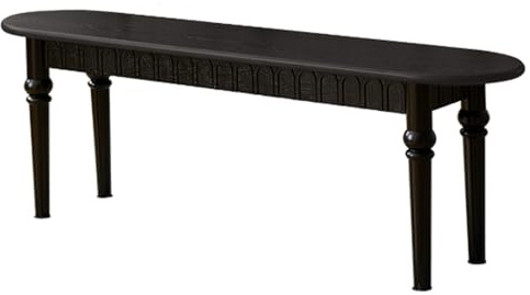 EYUIOPLM Esszimmerbank aus Massivholz for den Innenbereich, Lange Bänke for das Bettende mit abgerundeten Sicherheitsecken, Eingangsbänke for Bauernhaus, Küche, Wohnzimmer(Black,100 * 30 * 43cm)