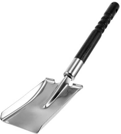 KOMBIUDA Handschaufel kaminofen Feuerstelle Werkzeuge Camper Gadgets Tragbare Gartenschaufel Gartenwerkzeug Kaminschaufel Aschenschaufel ofenzubehör Silver