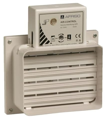 Afriso brennergesteuerte Raumluftklappe Air-Control – automatische Heizraumbelüftung – für Öl- & Gasheizungen bis 50 kW – energiesparend & geräuscharm - 69964