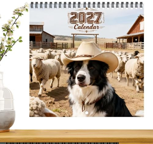 2027 Års Kalender Tjockt Med Sött Och Roligt Hundmotiv, Väggkonstplanerare | 12-Månaders Kalender För såväl hundälskaren familjen, kontoret, skolan och
