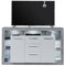 trendteam smart living - Rock - Sideboard - Grau/Weiß Hochglanz - Kommode mit viel Staufläche - ohne Belechtung - (BxHxT) 150 x 90 x 40 cm - 3 Schubladen und 2 Türen - modernes Design
