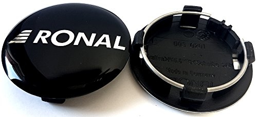 Original Ronal 64mm Nabendeckel Nabenkappe Schwarz Hochglanz Center Cap Deckel Felgendeckel