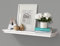 AHDECOR Wandregal aus MDF-Holz Wandmontage,Wandboard Schweberegal Hängeregal für Bücher, Bilder,91cm x 19.6cm x 4.3cm, Deko für Wohnzimmer, Küche, Flur, Schlafzimmer, Badezimmer,Weiß