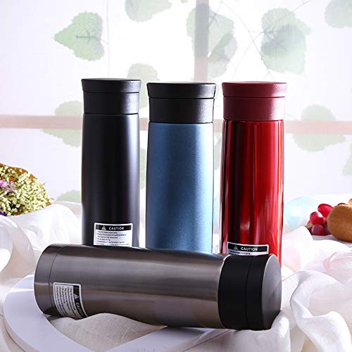 Termo Botella Agua Botella de agua con aislamiento de acero inoxidable termo de vacío 500 ml adecuado para hombres/mujeres deportes al aire libre rojo