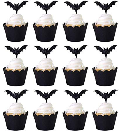 12x Molinter Cupcake Topper Halloween Party Spieße Picks Kuchen Fledermaus Ghost Dekorieren for Themed Horror Party