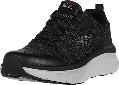 Skechers D'Lux Walker - Pensive Herren Turnschuhe, Black White, 43 EU