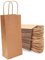 50 Flaschentüten mit Henkel, Papiertüten für Flaschen, Kraftpapier, Braun, 33 x 13,5 x 8 cm