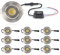 JOYINLED Mini LED Einbaustrahler 10X 3W Warmweiß LED Deckeneinbaustrahler IP65 COB Deckenspots Aluminium LED Deckenspots für Weinschrank Schrank Küche Wohnzimmer(Satin Nickel, 6000K)