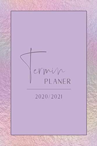 Terminplaner 2020/2021: Kalender 18 Monate • Jul. 2020 bis Dez. 2021 Planer, Wochenkalender • 1 Woche auf 2 Seiten • Perfekt zum Mitnehmen • Metallic Regenbogenfarben