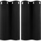 PiccoCasa Blackout Curtains 2 Panels Grommet, Black Thermal Insulated Curtains Panel Darkening Small Window Curtains for Bedroom Living Room 29 x 36 Inch (Width x Length), 36inch Drop