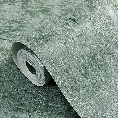 MEAIHOME American Country Non-Woven Wallpaper 3D Retro Pastoral Flower Tree AB Version with Bedroom Living Room Children's Room TV Background Wall 1.73'W x 32.8'L Non-Pasted (Dark Green B)