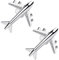 YZSZ 1 Paar Silber Herren Flugzeug Manschettenknöpfe Elegante Flugzeug Unisex Manschettenknopf Flugzeug Manschettenknöpfe glitzernd dauerhaft für Hochzeit Business Weihnachtsfeier Herren Damen