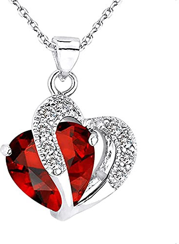 Sobeta Kette Damen 925 Sterling Silber Zirkonia mit Lebhaft Herz Halskette (Stil 8)