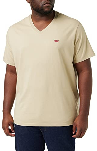 Levi's Men's Original Housemark V-Neck T-Shirt, Fields Of Rye, XS