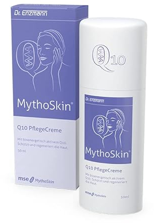 MythoSkin Pflege Creme 50ml, Q10 Anti-Falten Power Straffende Tagespflege, Hochdosiert, Reduziert Falten, Spendet Feuchtigkeit, vegan, alle Hauttypen