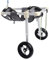 KROITY Aluminium 2-Rad Haustier-Rollstuhl Rollstuhl für Hinterbeine Verstellbarer Haustier-Reha-Wagen für Katze und Hund Hinterbeine Rehabilitation